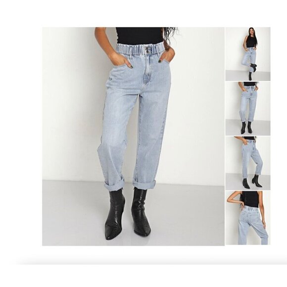 SHOW ME YOUR MUMU Emilia Elastic Waist Mom Jeans Blue Womens Size Medium - Picture 12 of 13
